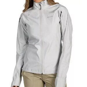 PATAGONIA Light Flyer GORE-TEX Womens Large L  Jacket $279 Grey Zip Pockets